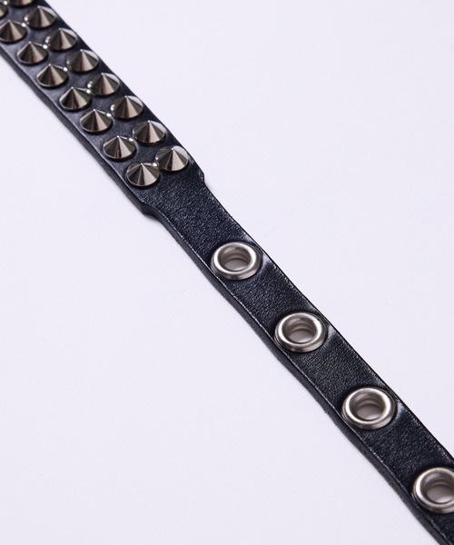 AIVER（アイバー）の「AIVER　2連スタッズレザーベルト（ベルト・メンズ・ブラック・LARGE/SMALL）」の11枚目の写真