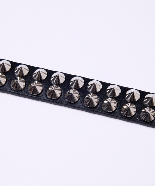 AIVER（アイバー）の「AIVER　2連スタッズレザーベルト（ベルト・メンズ・ブラック・LARGE/SMALL）」の10枚目の写真