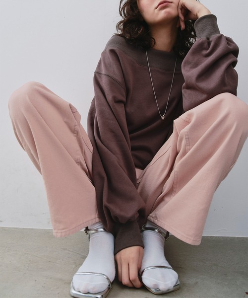 セール】ドット/カラーストレートデニムパンツ（デニムパンツ