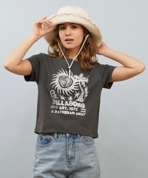 BILLABONG（ビラボン）の「BILLABONG/ビラボン ミニTシャツ BF013-215（Tシャツ/カットソー・レディース・イエロー/パープル/ブラック×ホワイト/ホワイト×ピンク・L/M）」の3枚目の写真