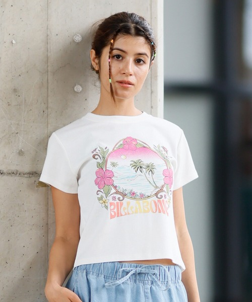 BILLABONG（ビラボン）の「BILLABONG/ビラボン ミニTシャツ BF013-215（Tシャツ/カットソー・レディース・イエロー/パープル/ブラック×ホワイト/ホワイト×ピンク・L/M）」の5枚目の写真