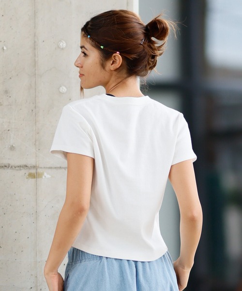 BILLABONG（ビラボン）の「BILLABONG/ビラボン ミニTシャツ BF013-215（Tシャツ/カットソー・レディース・イエロー/パープル/ブラック×ホワイト/ホワイト×ピンク・L/M）」の6枚目の写真