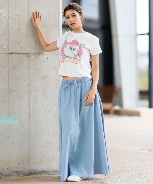 BILLABONG（ビラボン）の「BILLABONG/ビラボン ミニTシャツ BF013-215（Tシャツ/カットソー・レディース・イエロー/パープル/ブラック×ホワイト/ホワイト×ピンク・L/M）」の7枚目の写真