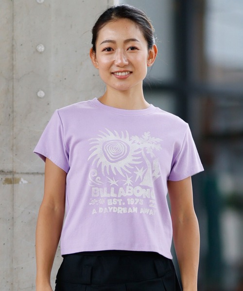 BILLABONG（ビラボン）の「BILLABONG/ビラボン ミニTシャツ BF013-215（Tシャツ/カットソー・レディース・イエロー/パープル/ブラック×ホワイト/ホワイト×ピンク・L/M）」の9枚目の写真