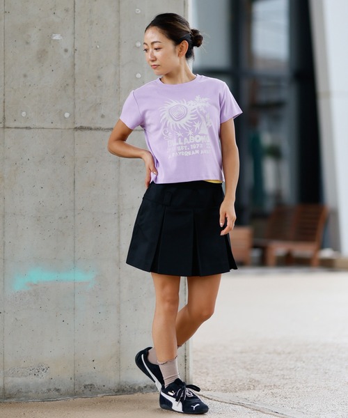 BILLABONG（ビラボン）の「BILLABONG/ビラボン ミニTシャツ BF013-215（Tシャツ/カットソー・レディース・イエロー/パープル/ブラック×ホワイト/ホワイト×ピンク・L/M）」の12枚目の写真