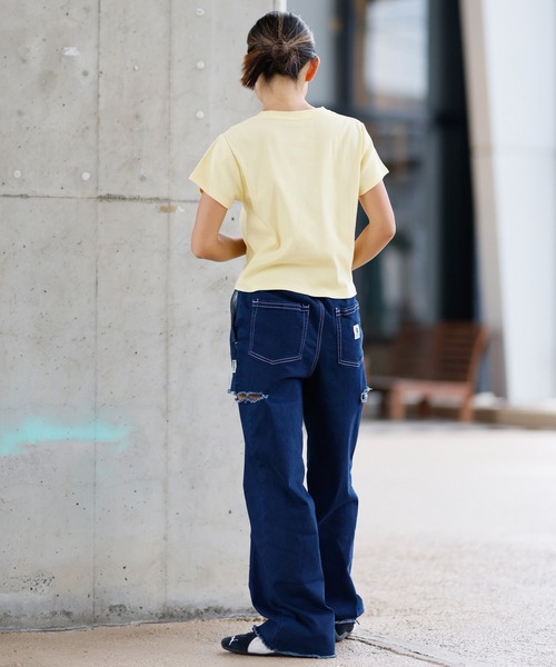 BILLABONG（ビラボン）の「BILLABONG/ビラボン ミニTシャツ BF013-215（Tシャツ/カットソー・レディース・イエロー/パープル/ブラック×ホワイト/ホワイト×ピンク・L/M）」の18枚目の写真