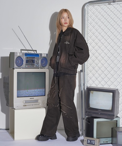 MSG(エムエスジー)の「12ozヴィンテージライクジップアップショートデニムブルゾン【UNISEX】(デニムジャケット・メンズ・レッド/ブラウン/ブラック・S/M/L/XL)」の11枚目の写真