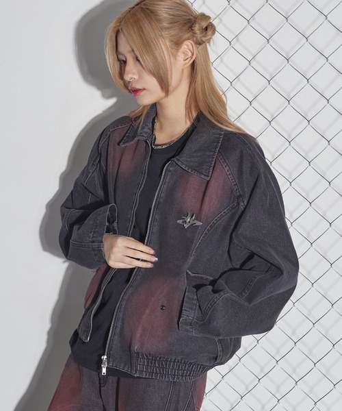 MSG(エムエスジー)の「12ozヴィンテージライクジップアップショートデニムブルゾン【UNISEX】(デニムジャケット・メンズ・レッド/ブラウン/ブラック・S/M/L/XL)」の16枚目の写真