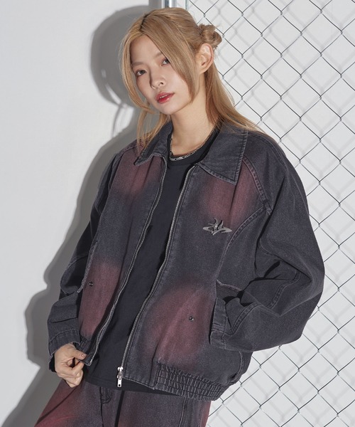 MSG(エムエスジー)の「12ozヴィンテージライクジップアップショートデニムブルゾン【UNISEX】(デニムジャケット・メンズ・レッド/ブラウン/ブラック・S/M/L/XL)」の17枚目の写真