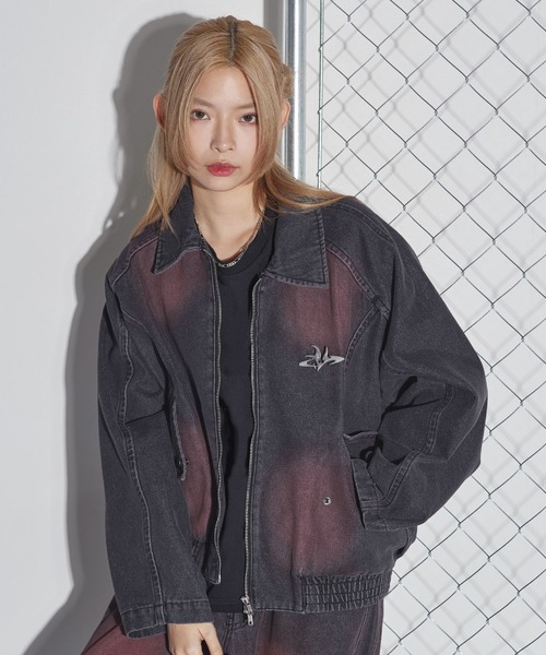 MSG(エムエスジー)の「12ozヴィンテージライクジップアップショートデニムブルゾン【UNISEX】(デニムジャケット・メンズ・レッド/ブラウン/ブラック・S/M/L/XL)」の18枚目の写真