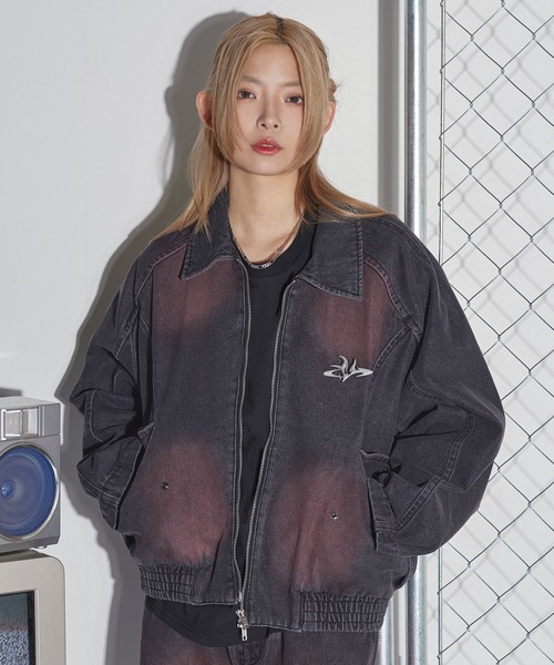 MSG(エムエスジー)の「12ozヴィンテージライクジップアップショートデニムブルゾン【UNISEX】(デニムジャケット・メンズ・レッド/ブラウン/ブラック・S/M/L/XL)」の15枚目の写真