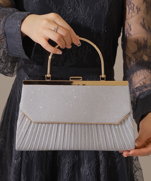 Lace Ladies(レースレディース)の「2WAY プリーツ ラメ パーティー ハンドバッグ(クラッチバッグ・レディース・ブラック/ゴールド/シルバー・FREE)」の20枚目の写真
