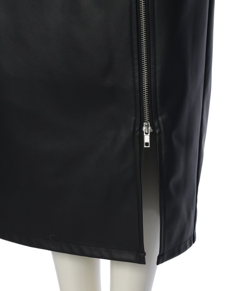 今期　フェイクレザー サイド リブ スカート ¥13,750 （税込） Ray BEAMS（レイ ビームス）フェイクレザー サイド リブ