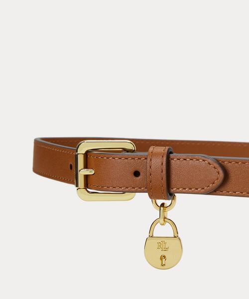 ローレンラルフローレン レザー ダブルバックル スキニー ベルト セール】レザー ダブルバックル スキニー ベルト（ベルト