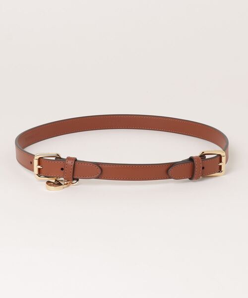 LAUREN RALPH LAUREN/レザー ダブルバックル スキニー ベルト セール】レザー ダブルバックル スキニー ベルト(ベルト