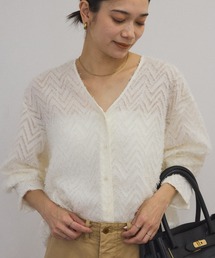 SALON adam et rope' | モンターニュジャガードVネックシャツ(シャツ/ブラウス)
