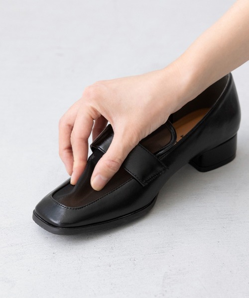 menue（メヌエ）の「スクエアトゥ チュール ローファー（ローファー・レディース・ダークブラウン/ブラック・41/40/39/38/37/36/35/34）」の9枚目の写真