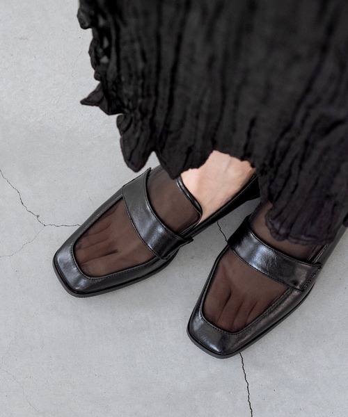 menue（メヌエ）の「スクエアトゥ チュール ローファー（ローファー・レディース・ダークブラウン/ブラック・41/40/39/38/37/36/35/34）」の22枚目の写真