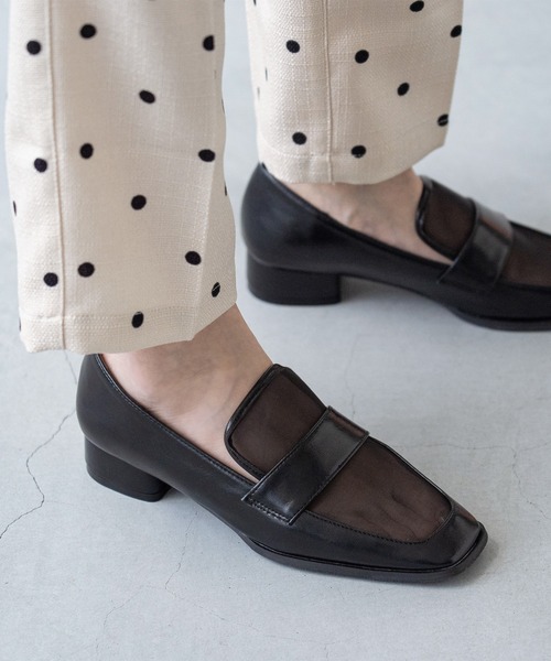 menue（メヌエ）の「スクエアトゥ チュール ローファー（ローファー・レディース・ダークブラウン/ブラック・41/40/39/38/37/36/35/34）」の19枚目の写真