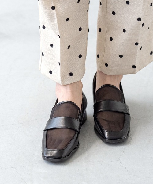 menue（メヌエ）の「スクエアトゥ チュール ローファー（ローファー・レディース・ダークブラウン/ブラック・41/40/39/38/37/36/35/34）」の20枚目の写真