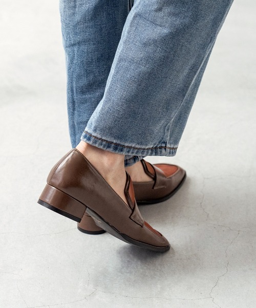 menue（メヌエ）の「スクエアトゥ チュール ローファー（ローファー・レディース・ダークブラウン/ブラック・41/40/39/38/37/36/35/34）」の4枚目の写真