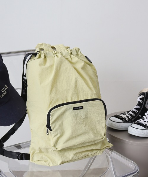 ROOTOTE（ルートート）の「ROOTOTE　パッカブル3WAYトート＆ショルダー＆バックパック（トートバッグ・レディース・コーラル/グレー/グリーン/ブラック/クリーム・FREE）」の4枚目の写真