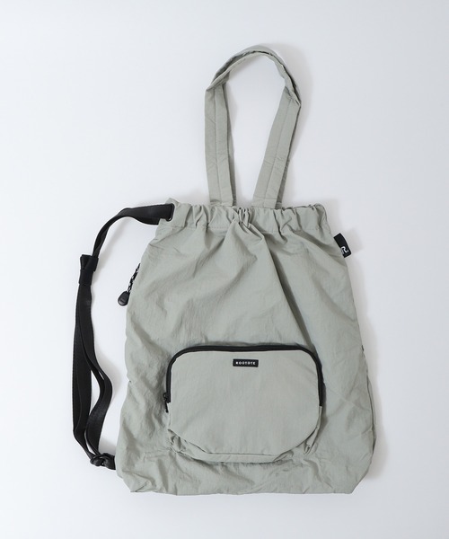 ROOTOTE（ルートート）の「ROOTOTE　パッカブル3WAYトート＆ショルダー＆バックパック（トートバッグ・レディース・コーラル/グレー/グリーン/ブラック/クリーム・FREE）」の7枚目の写真