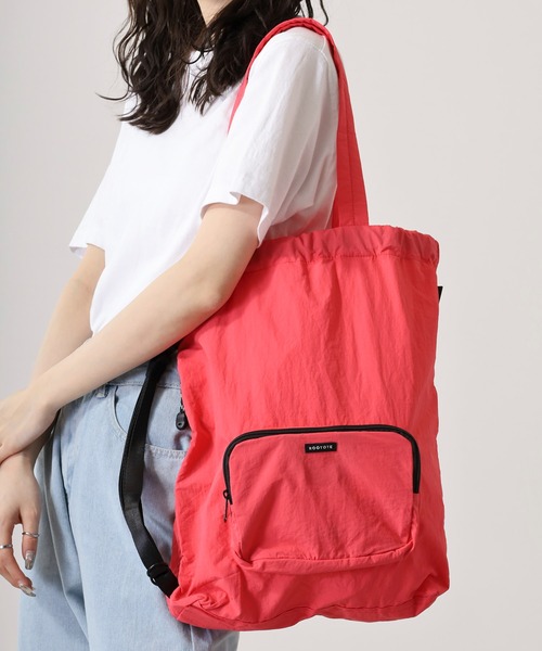 ROOTOTE（ルートート）の「ROOTOTE　パッカブル3WAYトート＆ショルダー＆バックパック（トートバッグ・レディース・コーラル/グレー/グリーン/ブラック/クリーム・FREE）」の21枚目の写真