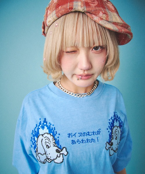 GALFY(ガルフィー)の「【GALFY/ガルフィー】ガルクエTee(Tシャツ/カットソー・メンズ・ホワイト/ライトブルー/スミクロ・L/XL)」の3枚目の写真