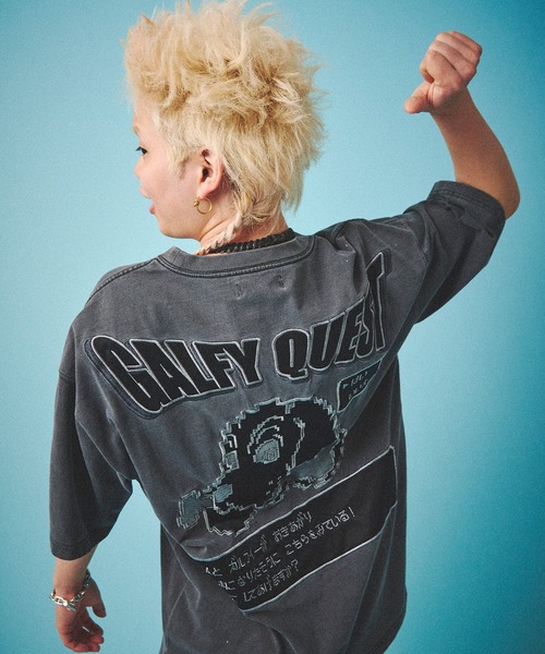 GALFY(ガルフィー)の「【GALFY/ガルフィー】ガルクエTee(Tシャツ/カットソー・メンズ・ホワイト/ライトブルー/スミクロ・L/XL)」の16枚目の写真