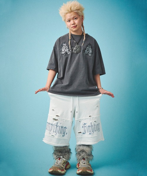 GALFY(ガルフィー)の「【GALFY/ガルフィー】ガルクエTee(Tシャツ/カットソー・メンズ・ホワイト/ライトブルー/スミクロ・L/XL)」の21枚目の写真