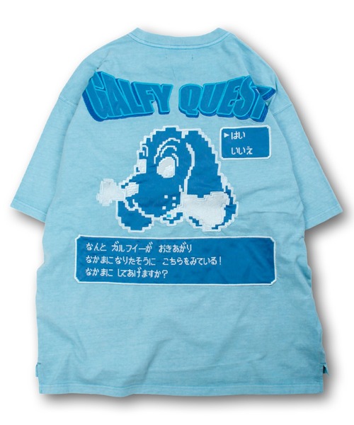 GALFY(ガルフィー)の「【GALFY/ガルフィー】ガルクエTee(Tシャツ/カットソー・メンズ・ホワイト/ライトブルー/スミクロ・L/XL)」の9枚目の写真