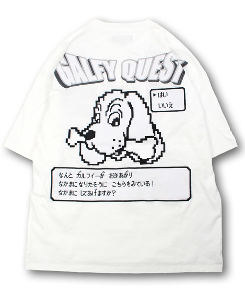 GALFY(ガルフィー)の「【GALFY/ガルフィー】ガルクエTee(Tシャツ/カットソー・メンズ・ホワイト/ライトブルー/スミクロ・L/XL)」の5枚目の写真