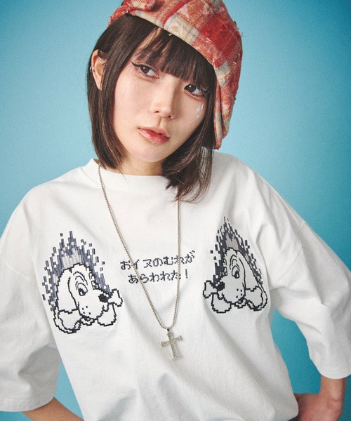 GALFY(ガルフィー)の「【GALFY/ガルフィー】ガルクエTee(Tシャツ/カットソー・メンズ・ホワイト/ライトブルー/スミクロ・L/XL)」の15枚目の写真
