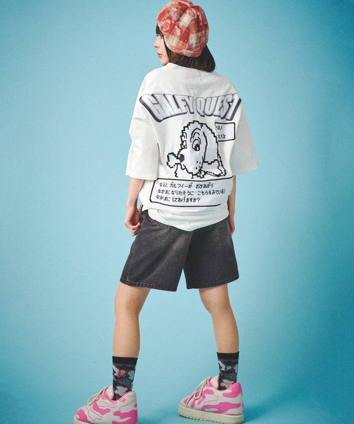 GALFY(ガルフィー)の「【GALFY/ガルフィー】ガルクエTee(Tシャツ/カットソー・メンズ・ホワイト/ライトブルー/スミクロ・L/XL)」の20枚目の写真