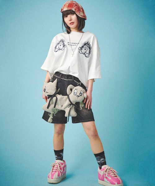 GALFY(ガルフィー)の「【GALFY/ガルフィー】ガルクエTee(Tシャツ/カットソー・メンズ・ホワイト/ライトブルー/スミクロ・L/XL)」の19枚目の写真