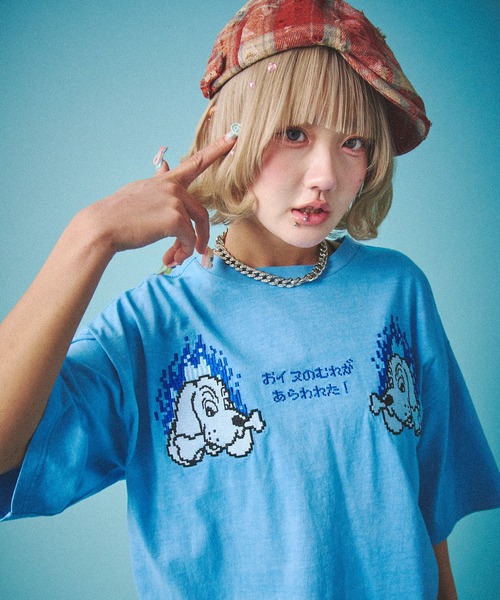 GALFY(ガルフィー)の「【GALFY/ガルフィー】ガルクエTee(Tシャツ/カットソー・メンズ・ホワイト/ライトブルー/スミクロ・L/XL)」の18枚目の写真