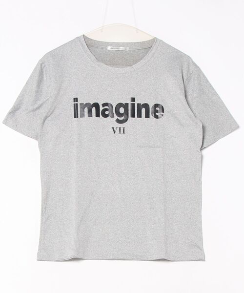 Asterellivi(アステレリビ)の「プリント半袖カットソー(Tシャツ/カットソー・レディース・ブラック/グレー・FREE)」の5枚目の写真