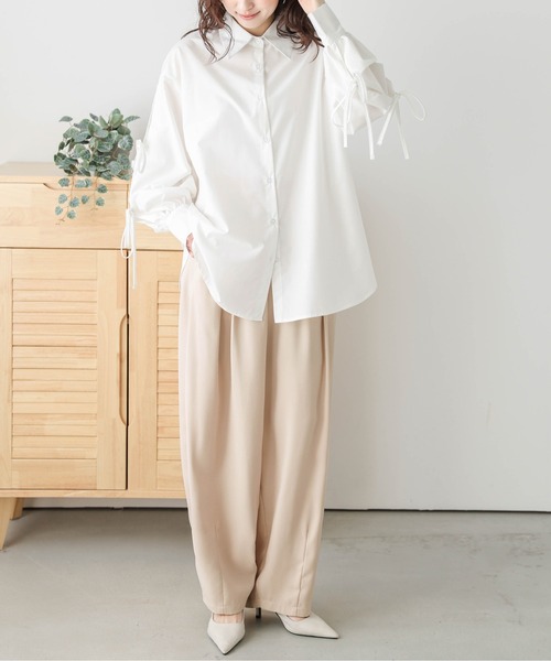 【爽やかWhiteで軽やか】HERMES クロップドパンツ Blanc Naturel ウォッシャブル】【接触冷感】メリルハイテンションクロップド