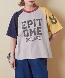 CUBE SUGAR（キューブシュガー）の「26/-OE天竺パウダー加工切替ラグランスリーブTシャツ（Tシャツ/カットソー）」