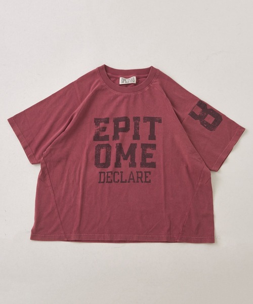 CUBE SUGAR(キューブシュガー)の「26/-OE天竺パウダー加工切替ラグランスリーブTシャツ(Tシャツ/カットソー・レディース・グレー/マルチ/イエロー/ネイビー/ピンク・M)」の11枚目の写真