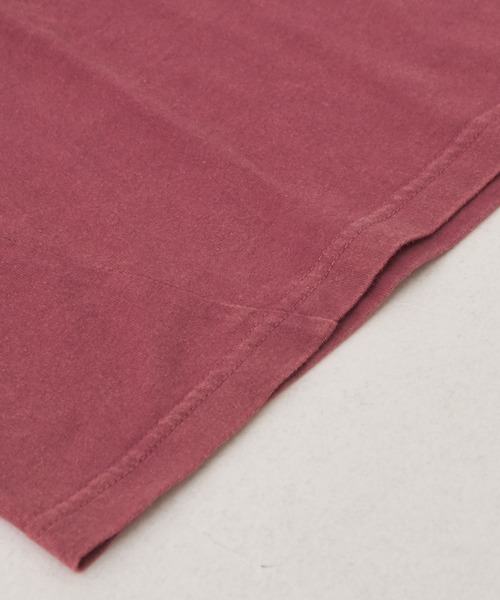 CUBE SUGAR(キューブシュガー)の「26/-OE天竺パウダー加工切替ラグランスリーブTシャツ(Tシャツ/カットソー・レディース・グレー/マルチ/イエロー/ネイビー/ピンク・M)」の12枚目の写真