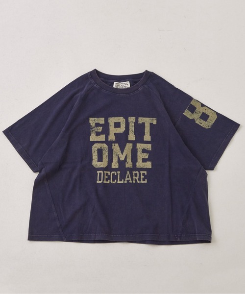 CUBE SUGAR(キューブシュガー)の「26/-OE天竺パウダー加工切替ラグランスリーブTシャツ(Tシャツ/カットソー・レディース・グレー/マルチ/イエロー/ネイビー/ピンク・M)」の13枚目の写真