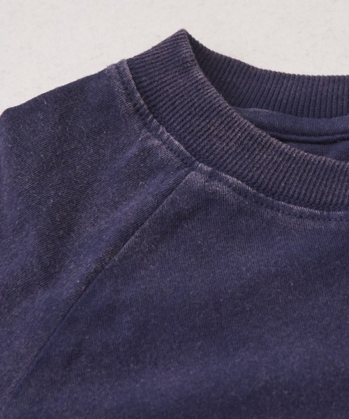 CUBE SUGAR(キューブシュガー)の「26/-OE天竺パウダー加工切替ラグランスリーブTシャツ(Tシャツ/カットソー・レディース・グレー/マルチ/イエロー/ネイビー/ピンク・M)」の14枚目の写真