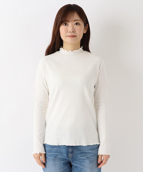 one'sterrace（ワンズテラス）の「ハイネックメロープルオーバー（Tシャツ/カットソー・レディース・ライトグリーン系/ブラック系8/アイボリー系8・02）」の16枚目の写真