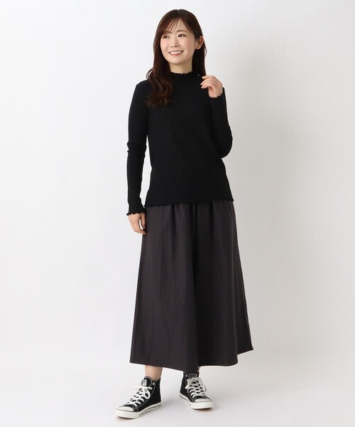 one'sterrace（ワンズテラス）の「ハイネックメロープルオーバー（Tシャツ/カットソー・レディース・ライトグリーン系/ブラック系8/アイボリー系8・02）」の11枚目の写真