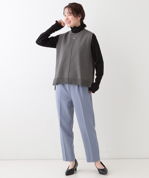 DRESKIP(ドレスキップ)の「【S-LL/2点セット】着回し自在 ニットベスト+フレアブラウス(その他トップス・レディース・ベージュ/オフホワイト/チャコールグレー/ブラック・01/02/03)」の10枚目の写真