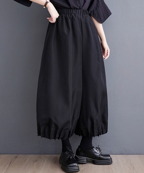 SallyLunn(サリーラン)の「ワイドガウチョパンツ(その他パンツ・レディース・グレー/ブラック・FREE)」の4枚目の写真