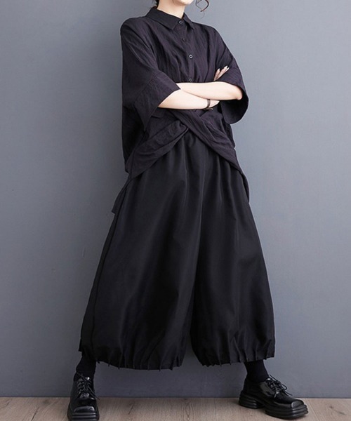 SallyLunn(サリーラン)の「ワイドガウチョパンツ(その他パンツ・レディース・グレー/ブラック・FREE)」の5枚目の写真