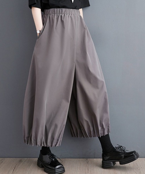 SallyLunn(サリーラン)の「ワイドガウチョパンツ(その他パンツ・レディース・グレー/ブラック・FREE)」の8枚目の写真